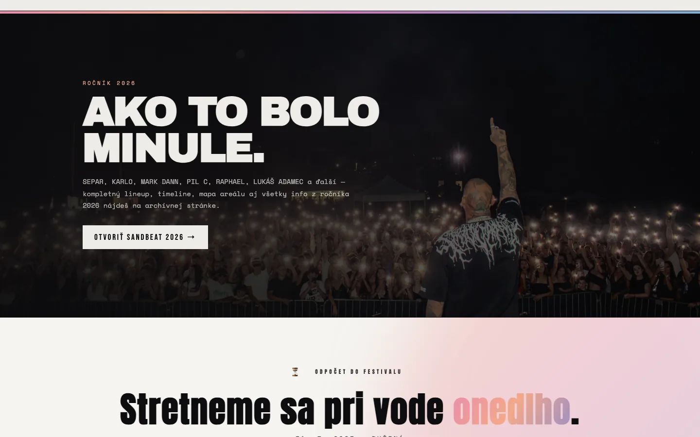 Ukážka webu Sandbeat
